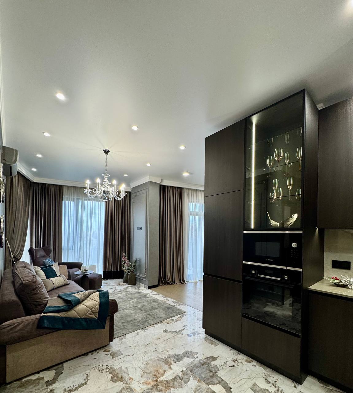 Новая квартира с ремонтом в ЖК "Итака" - 2 отдельные + кухня-гостиная ID 53851 (Фото 6)