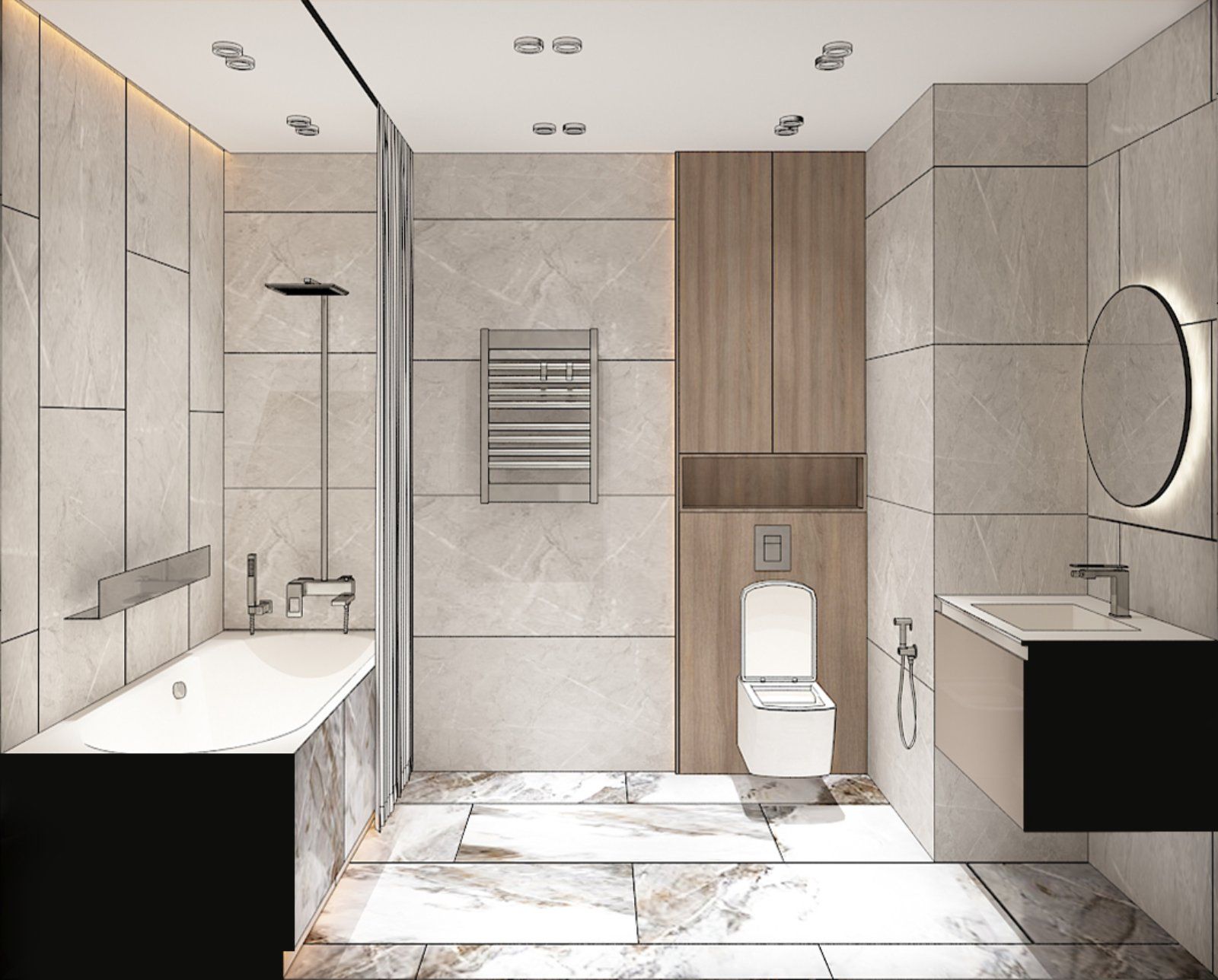  Продам четырёх комнатную квартиру в ЖК "Акрополь" с видом моря ID 53965 (Фото 13)