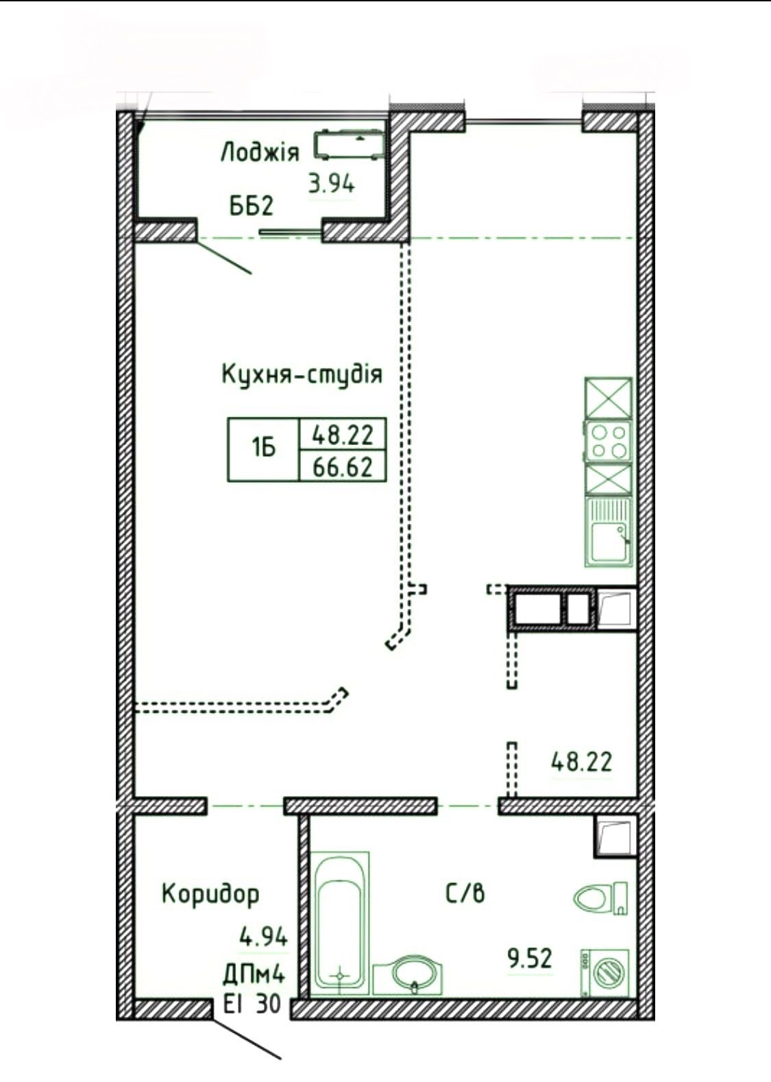 ЖК Олимпийский  квартира 67 кв.м с видом на море ID 54134 (Фото 6)