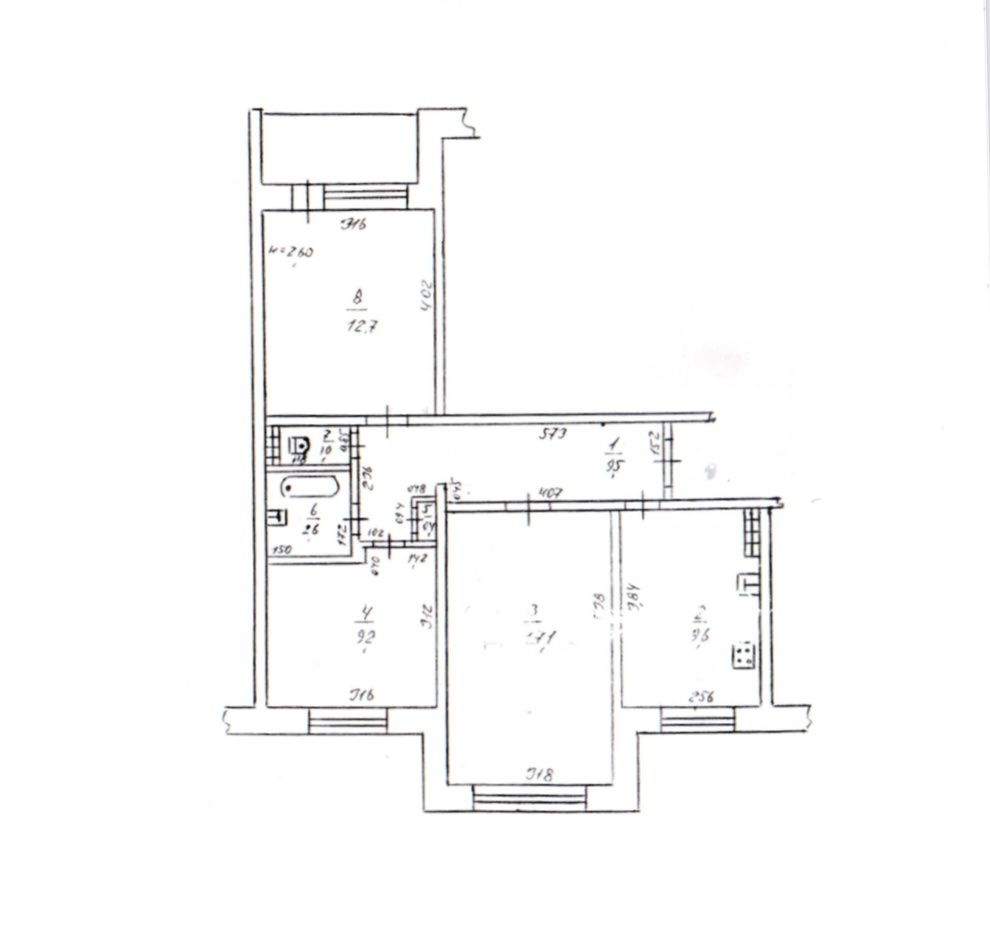 Продается 3-комнатная квартира, Банный переулок ID 54278 (Фото 8)