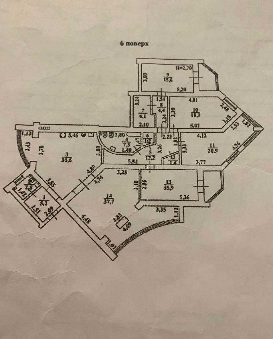 5-кімнатна квартира біля моря — ЖК «Кам'яна Квітка» цегляний будинок з АГВ ID 26172 (Фото 17)