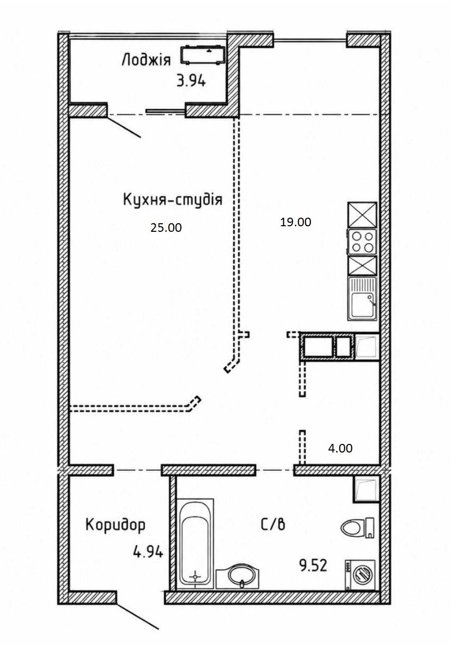 ЖК Олімпійський квартира 67 кв.м з видом на море. ГЕНЕРАТОР ID 54134 (Фото 8)