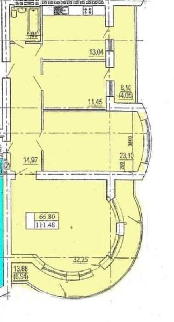 Трёхкомнатная квартира(112 м²) в ЖК «Победа», 4 ст.Б.Фонтана  ID 54353 (Фото 5)