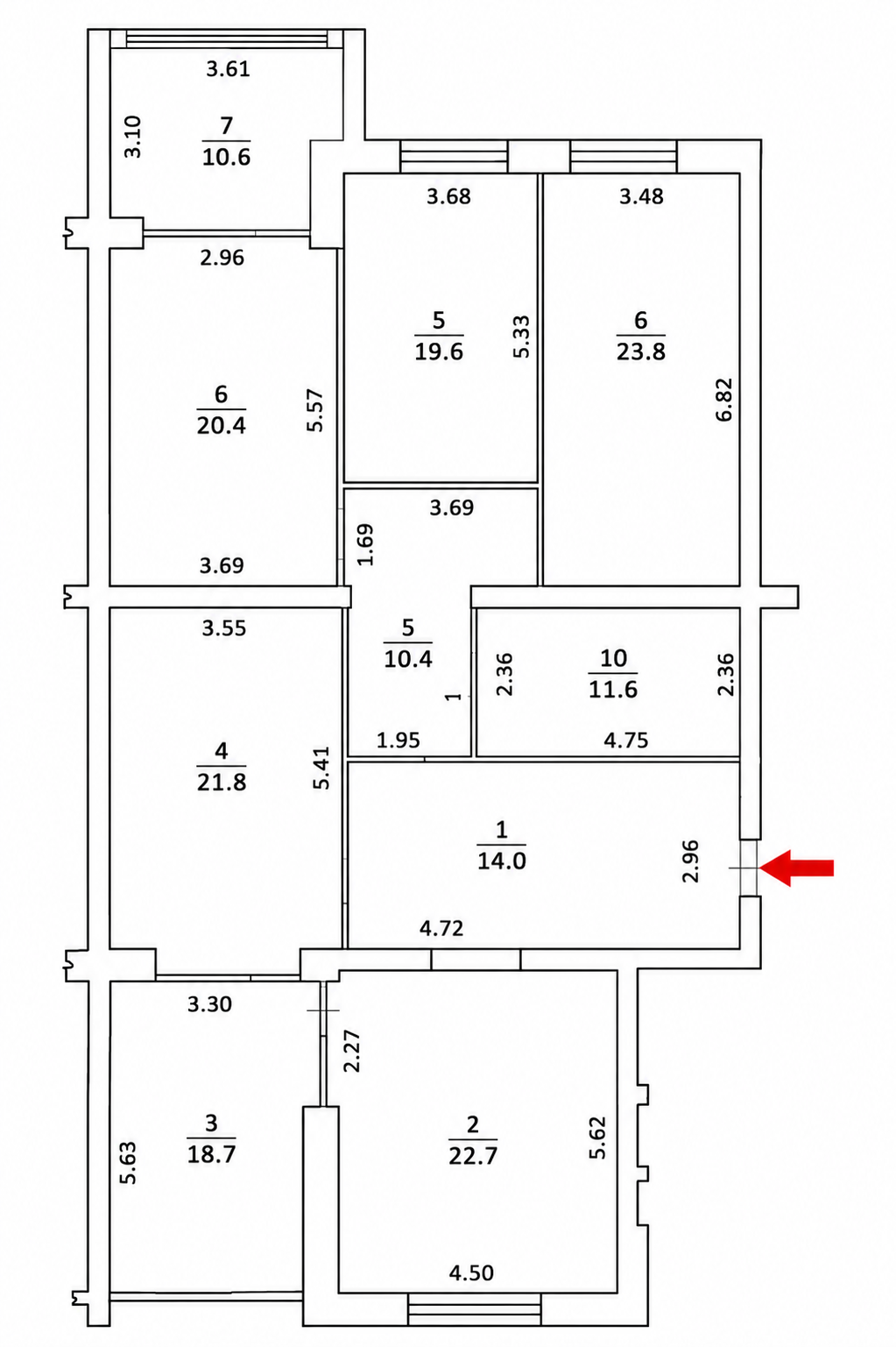 Презентабельный офис 181 м² на Французском бульваре в ЖК ЗАРС. ID 53546 (Фото 13)