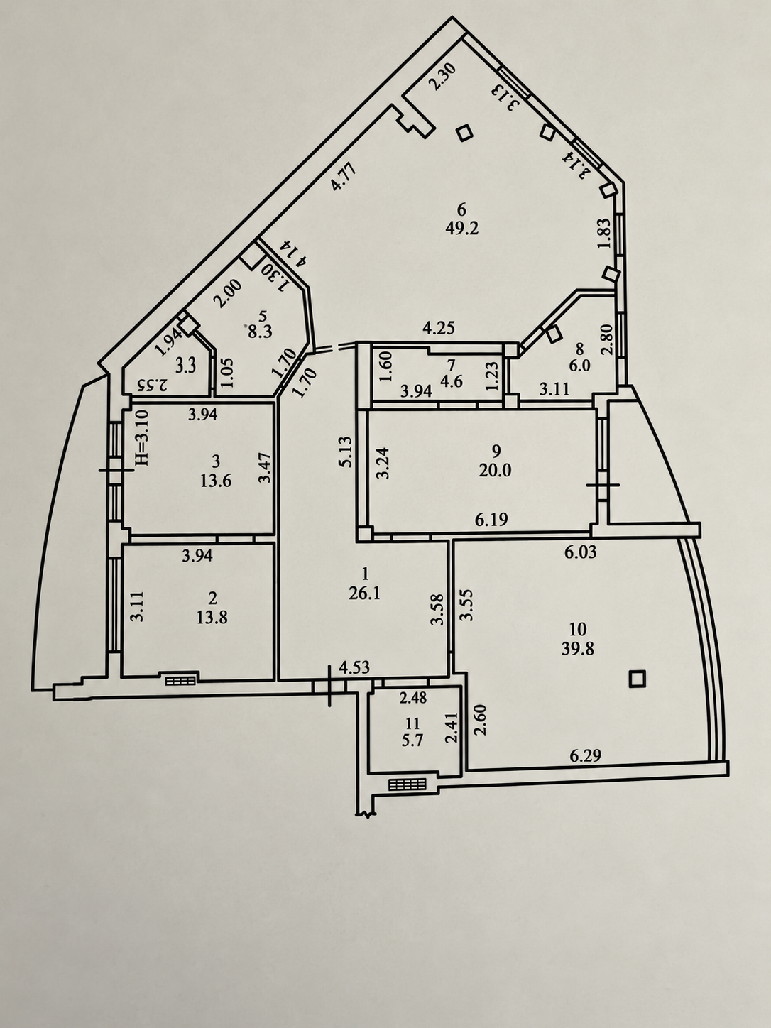 Пер. Мукачевский 4-ком. квартира 195 м² с прямым видом на море и АГВ. ID 54433 (Фото 21)
